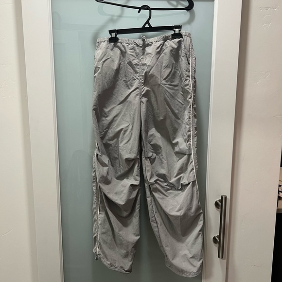 Light Grey Parachute Pants - Picture 3 of 5